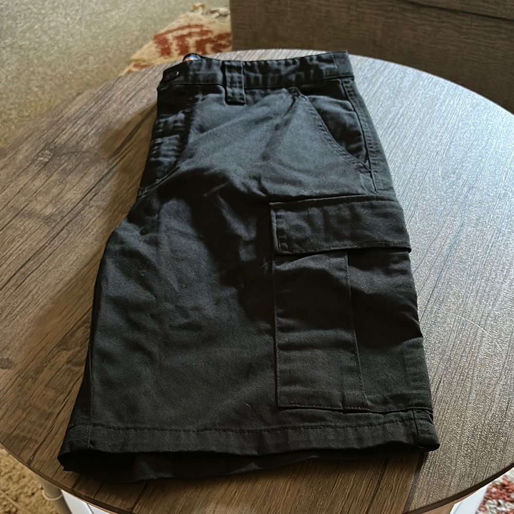 Empyre Black Cargo Shorts with Adjustable Waistband